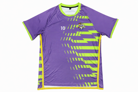 Custom Soccer Team Jersey – Purple Football Shirt with Name, Number & Logo